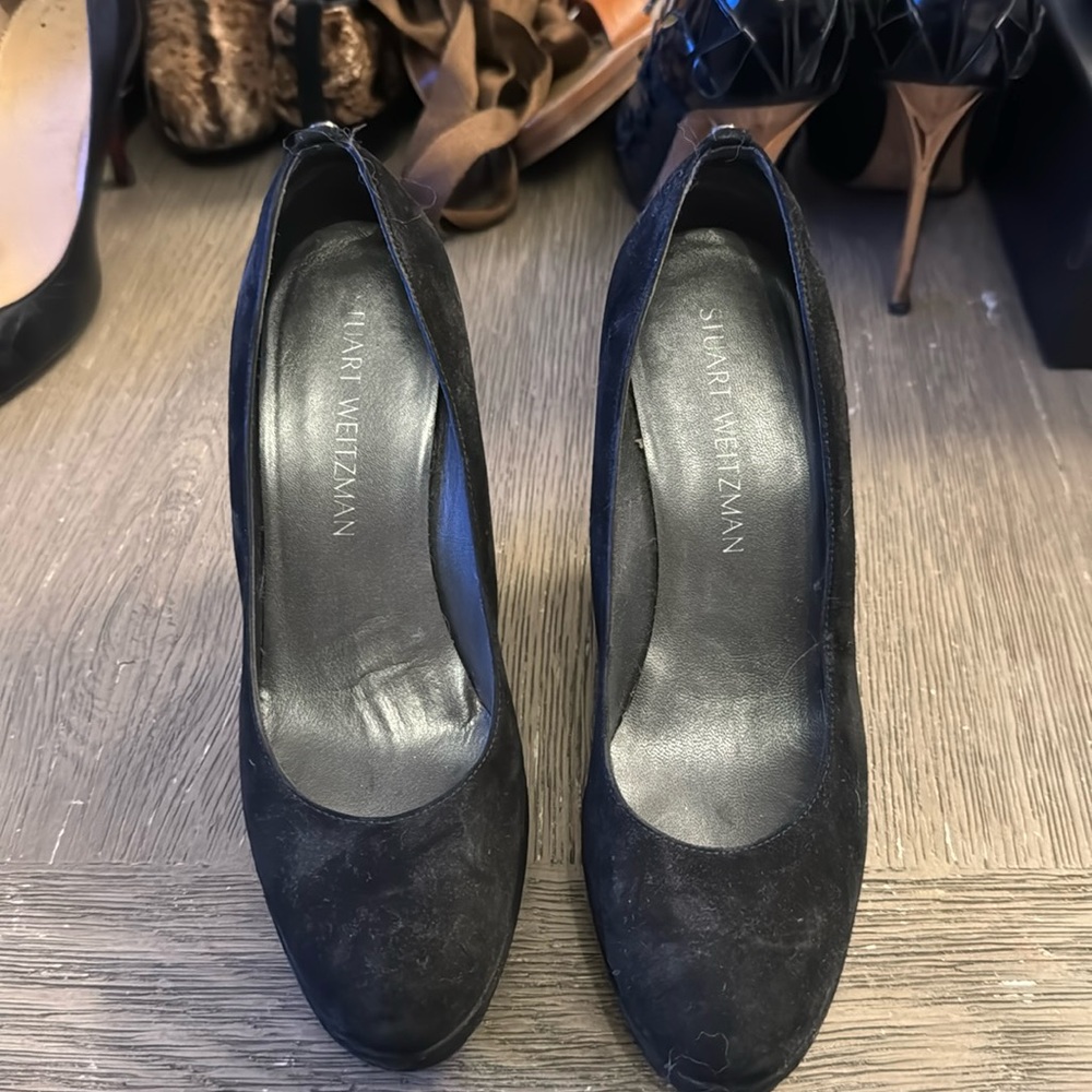 Stuart Weitzman high suede wedge